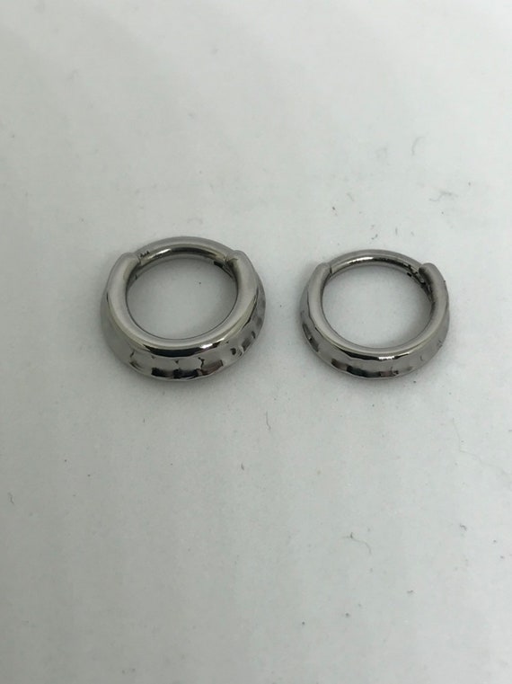 Titanium Double Weld Faceted Septum Ring Hinged Clicker 16g 516 Or 38 Inner Diameter