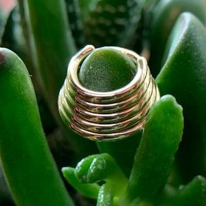 14k Quintuple Septum Clicker 16G Solid Yellow Gold 7.5mm (5/16&quot;) or 9.5mm (3/8&quot;)