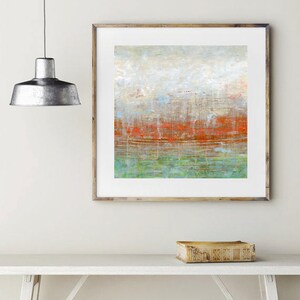 Oversized Wall Art, Burnt Orange Abstract Painting, Original Modern Art Giclee Print, Large Wall Art, Living Room Decor, Contemporary