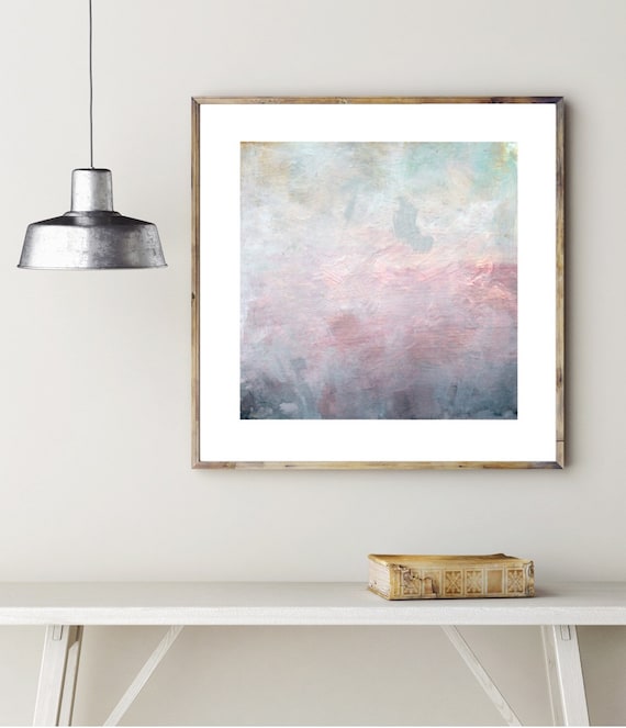Skyscape Pink Cloud Abstract Original Artwork, Bedroom Artwork |  Modern Art, Living Room Contemporary Giclee Print, Home Decor