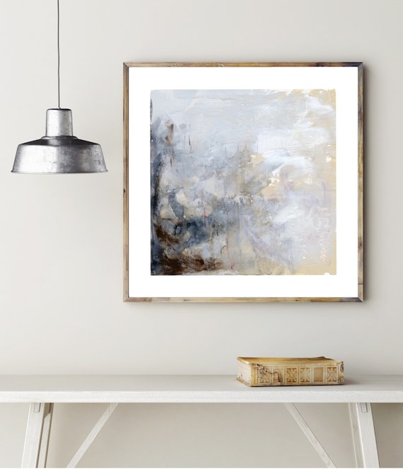 Muted Beige Acrylic Fine Art Print, Neutral Tone Painting, Living Room Wall Hanging, Interior Home Decor, Modern Contemporary | art print