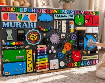 Montessori Busy Board: Sensory Activity, First Birthday Gift