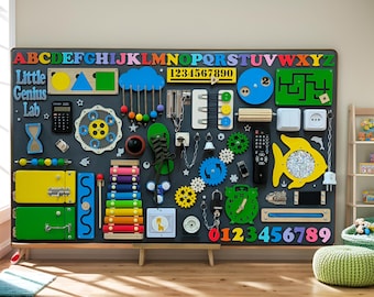 Montessori Busy Board: Sensory Activity, First Birthday Gift