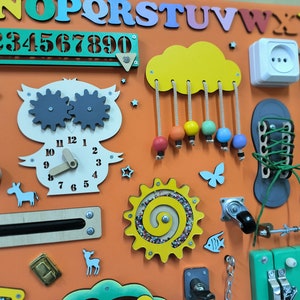 Extra Large Personalized Busy Board: Sensory Wall Activity Center