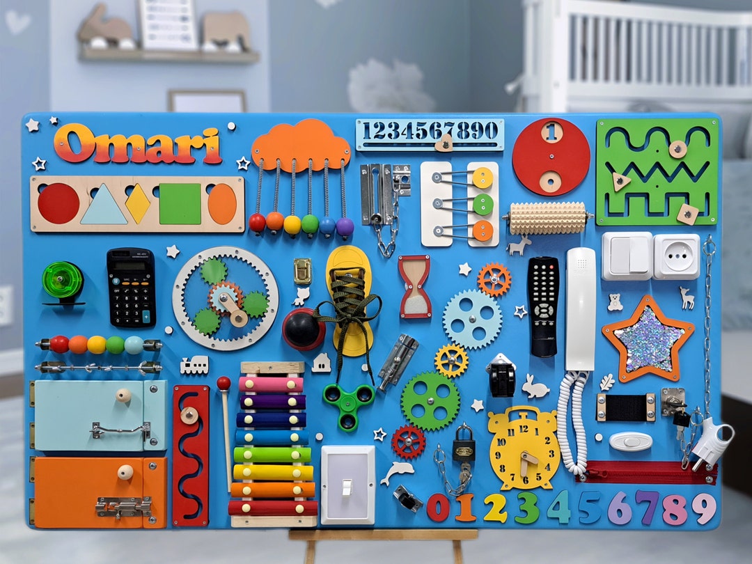 Busy Boards 1 Year Old Activity Board For Fine Motor Skills busy-boards-1-year-old-activity-board-for-fine-motor-skills