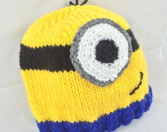 KNITTING PATTERN - Minion Edith Ear Flap Hat - Etsy
