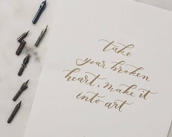 Letterpress Carrie Fisher Quote