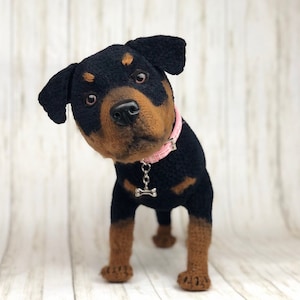 Rottweiler Crochet Pattern, Crochet Puppy, Dog Crochet Pattern, Dog Pattern, Dog Crochet, Puppy Pattern, Crochet Pattern, amigurumi dog image 1