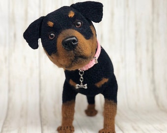 Rottweiler Crochet Pattern: Amigurumi Puppy Dog (PDF)