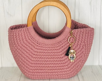 Crochet Tote Bag Pattern: T-Shirt Yarn Handbag (PDF Pattern)