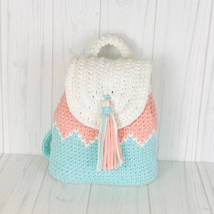 Backpack crochet pattern PDF. English USA image 1