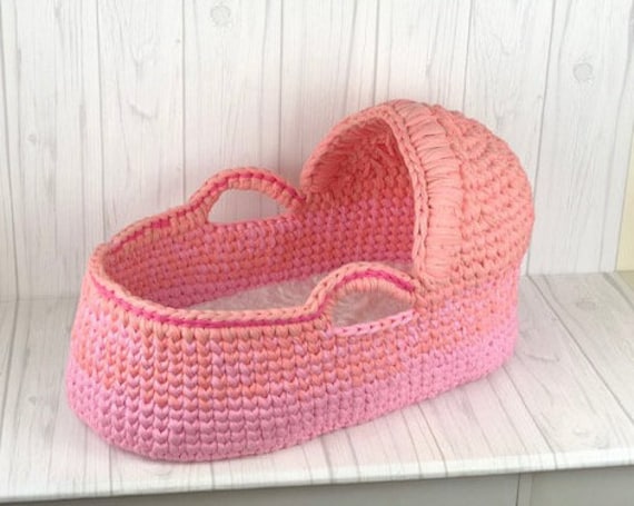Moses Basket Crochet Pattern Bassinet Crochet Pattern Basket