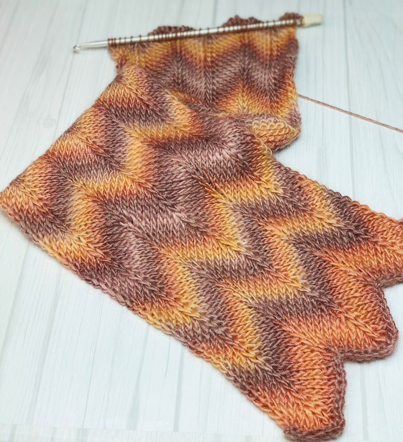 Tunisian Crochet pattern, Tunisian Knit Ripple Crochet Stitch, PDF file, Video Tutorial. image 2