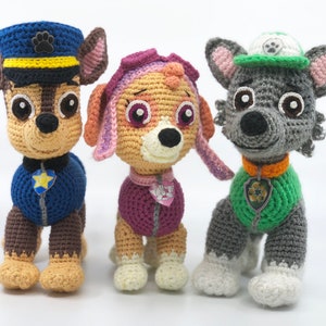 Dogs crochet patterns, 8 crochet patterns to make 8 dogs, modèle de crochet de chiot, crochet de chien zdjęcie 5