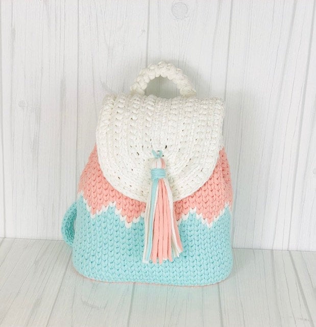 Backpack Crochet Pattern PDF. English USA Etsy Ireland