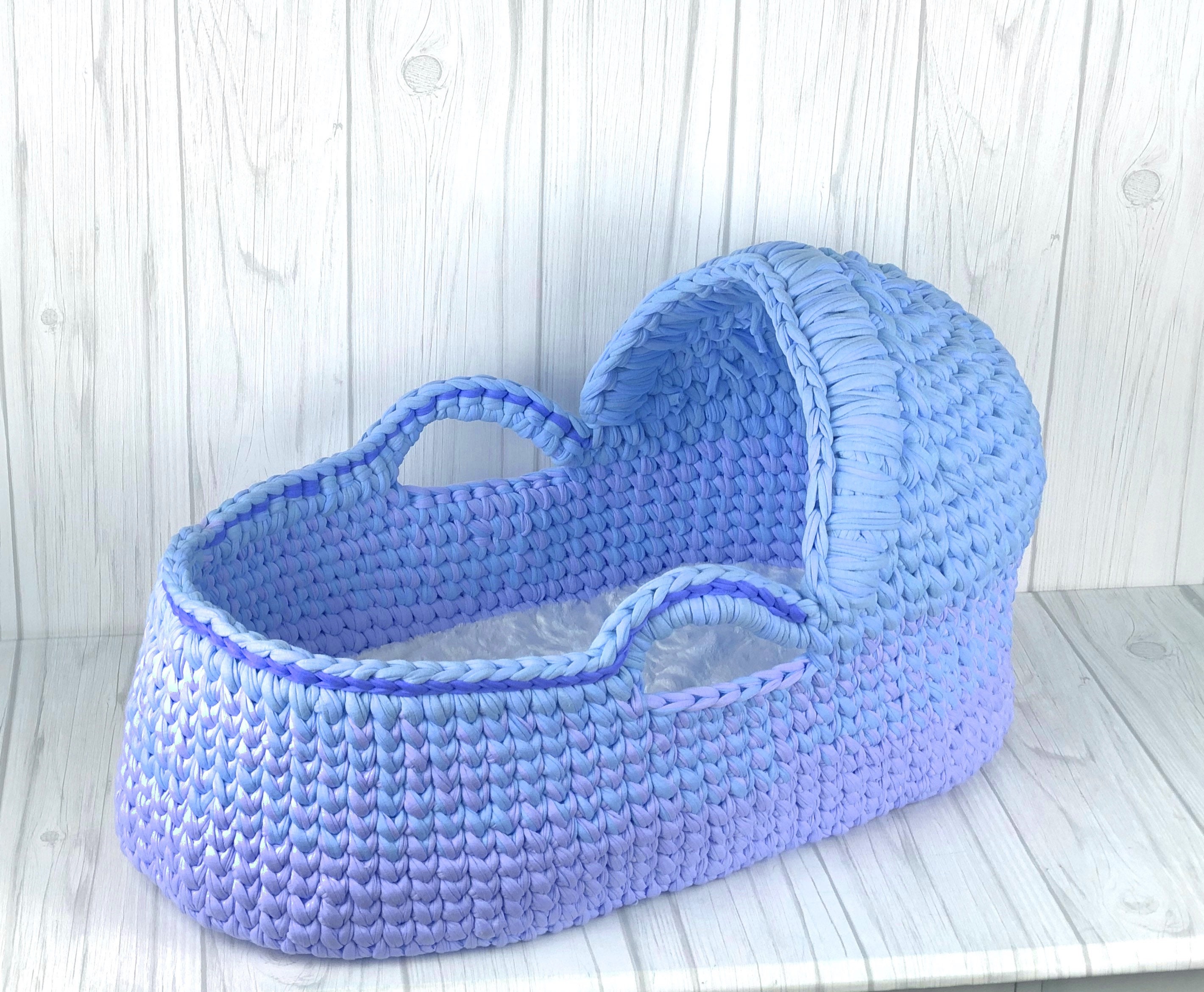 Baby Moses Basket Crochet Pattern Baby Crocheted Etsy UK
