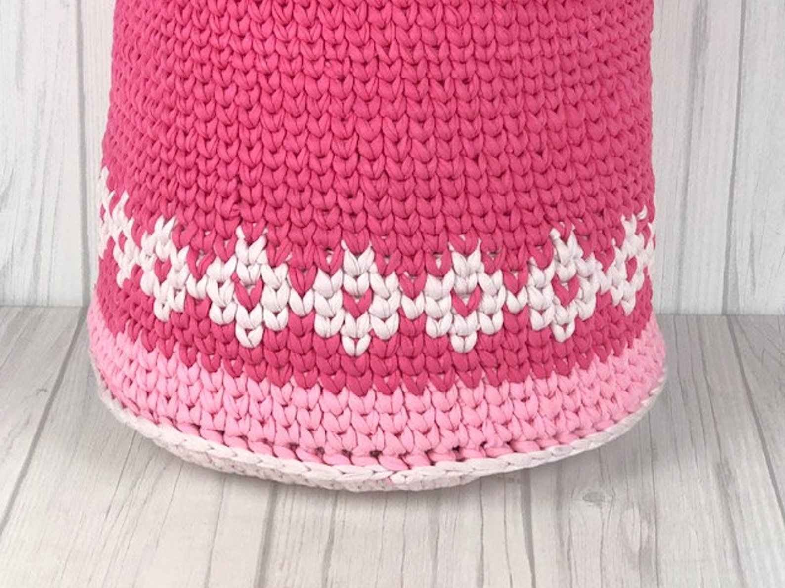 Laundry Basket Crochet Pattern Crocheted Round Basket Basket Etsy