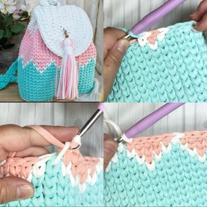 Backpack crochet pattern PDF. English USA image 7