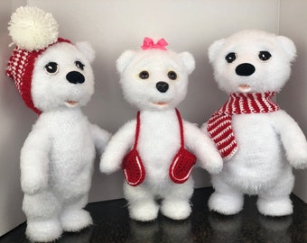 Amigurumi Polar Bear Crochet Pattern, Clothes Included (PDF Pattern)