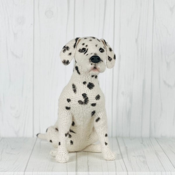 Modèle au crochet dalmatien, motif chien dalmatien, motif chien au crochet, motif chiot au crochet, motif chien Amigurumi au crochet