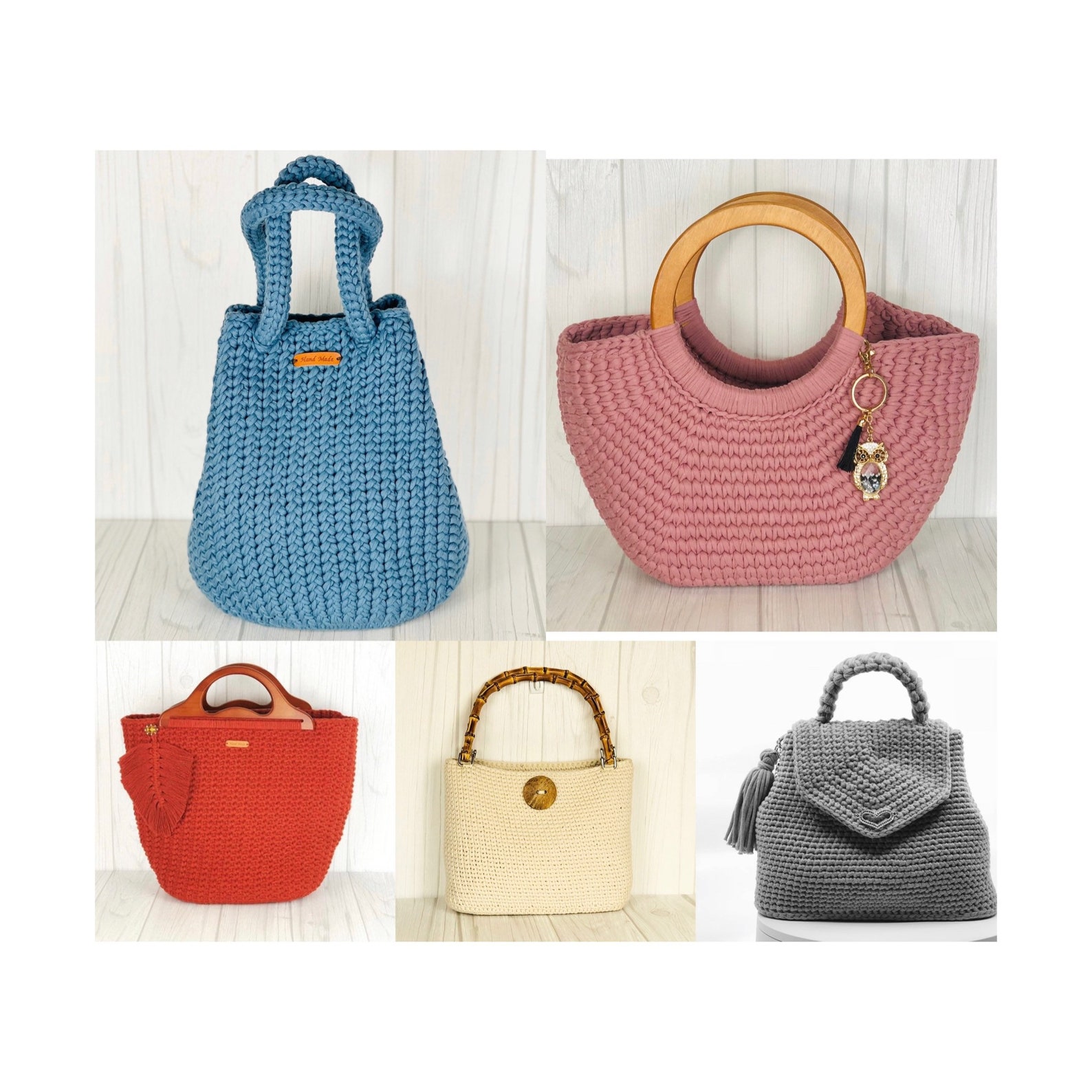 Tote Crochet Pattern Purse Crochet Pattern Handbag Crochet Etsy