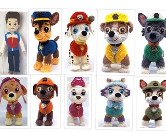 La Pat Patrouille Patrons Crochet Marcus Ruben Stella Etsy La Pat Patrouille Patrons Crochet Marcus Ruben Stella Etsy