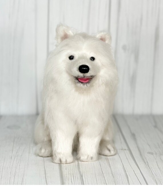 サモエド犬のかぎ針編みパターン：あみぐるみの子犬（PDFパターン