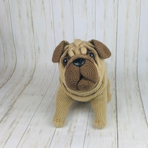 Pug Dog Crochet Pattern, Crochet Puppy, Dog Crochet Pattern, Dog Pattern, Dog Crochet, Puppy Pattern, Crochet Pattern, amigurumi dog pattern