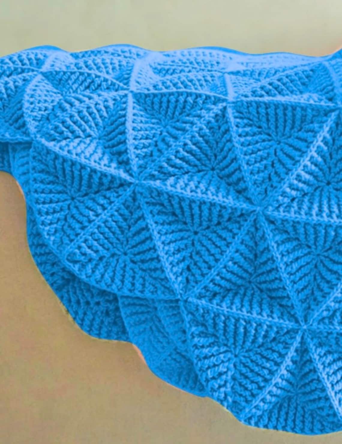 Triangles Motif Afghan Crochet Pattern Triangles Motif Afghan Etsy