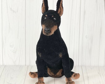 Doberman Crochet Pattern: Toy Terrier Dog (PDF)