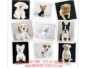 Crochet Dog Pattern: 9 Puppy Amigurumi Designs (PDF)