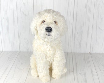 stuffed maltipoo dog
