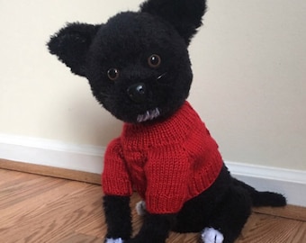 Crochet Chihuahua Dog Pattern: Amigurumi Puppy with Sweater (PDF)
