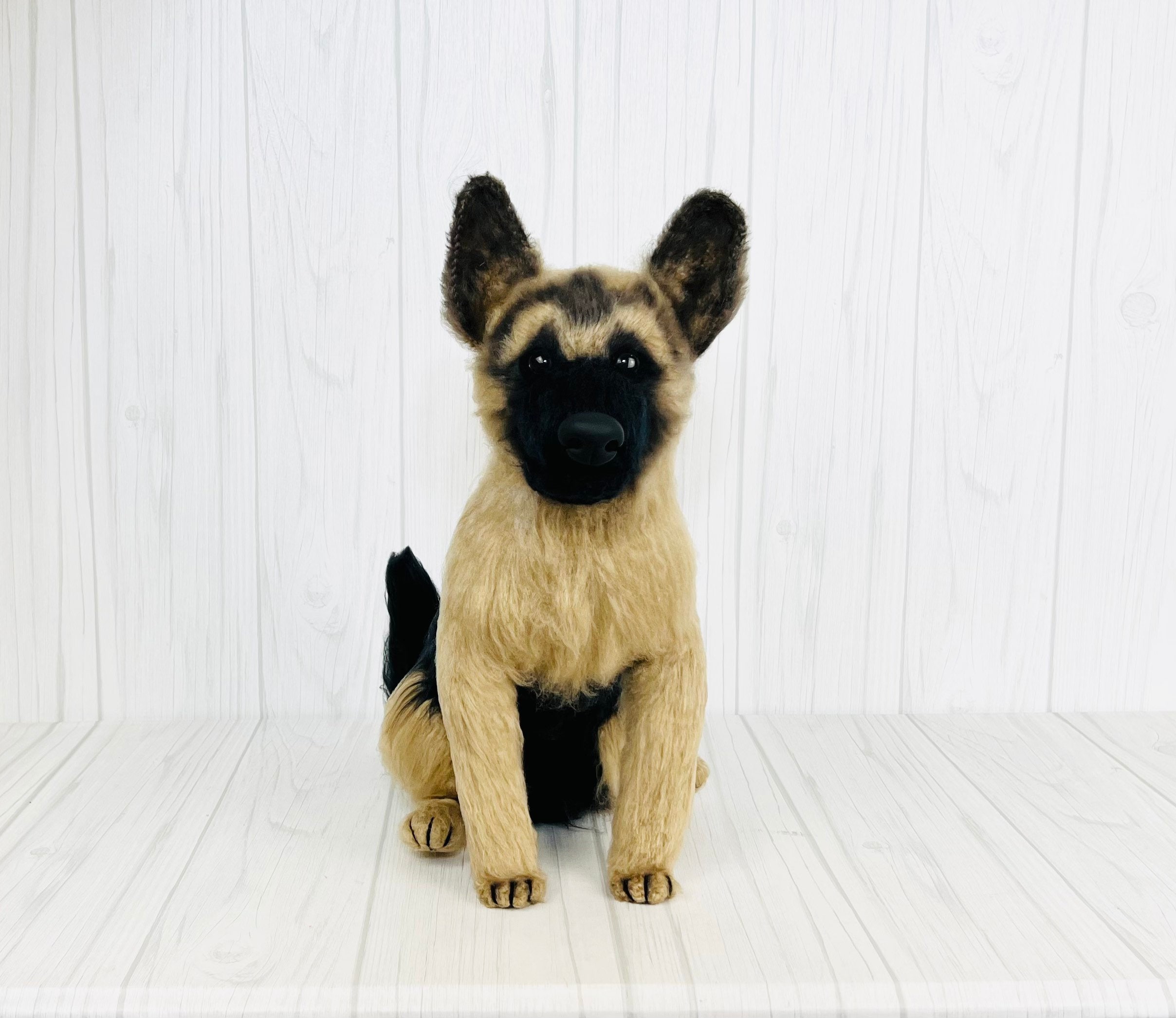 Black german shepherd stuffed animal deals