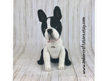 Boston Terrier Crochet Pattern, Dog Crochet Pattern, Dog Pattern, Dog Crochet, Boston Terrier crochet, Puppy Pattern, Crochet Pattern