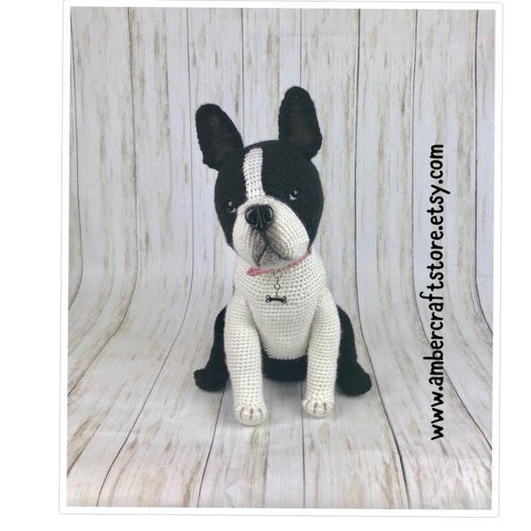 Boston Terrier Crochet Pattern, Dog Crochet Pattern, Dog Pattern, Dog Crochet, Boston Terrier crochet, Puppy Pattern, Crochet Pattern