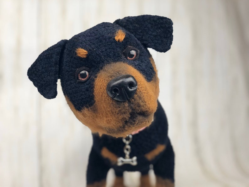 Rottweiler Crochet Pattern, Crochet Puppy, Dog Crochet Pattern, Dog Pattern, Dog Crochet, Puppy Pattern, Crochet Pattern, amigurumi dog image 4