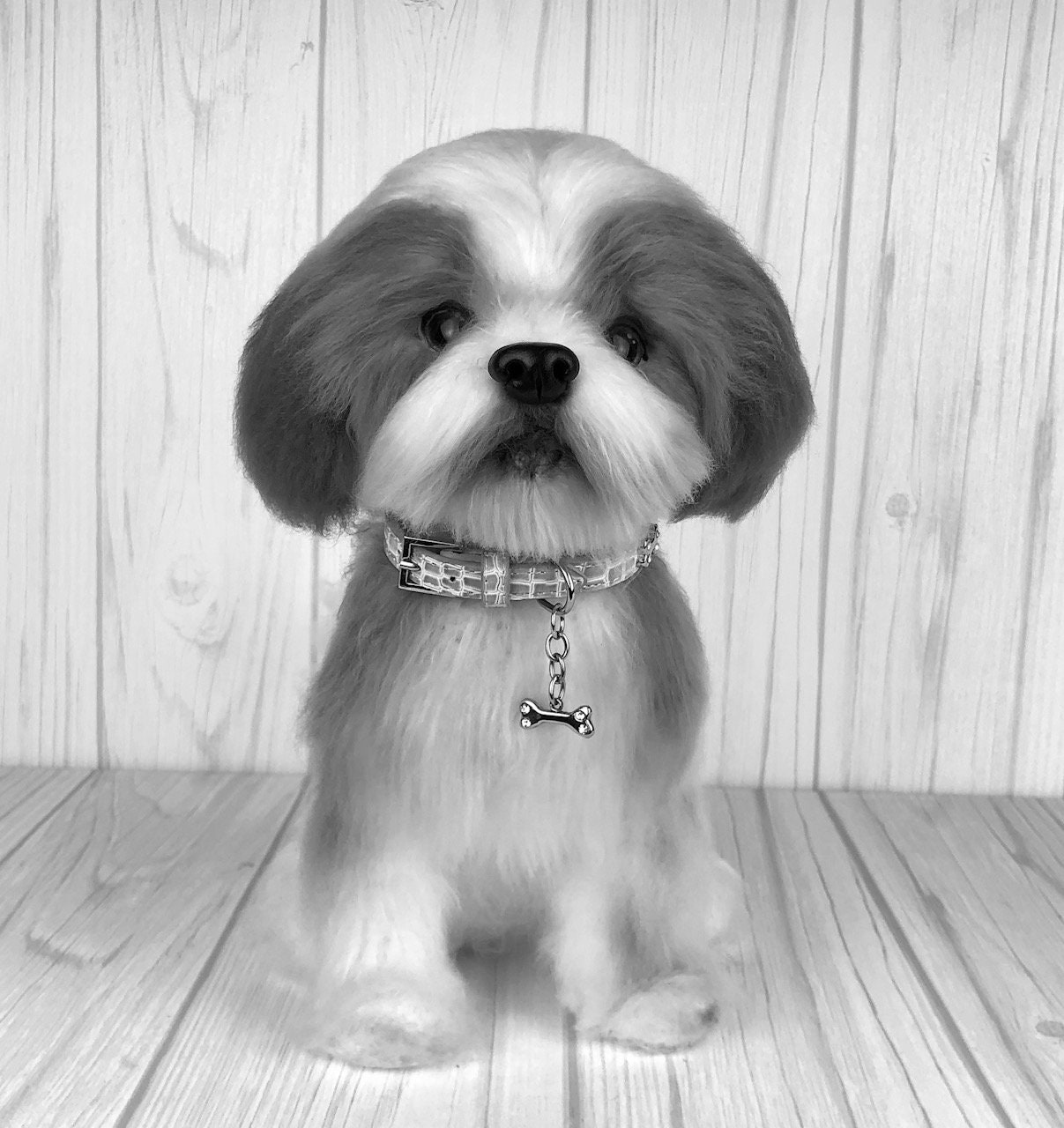 シーズーのかぎ針編みパターン：あみぐるみの子犬（PDFパターン