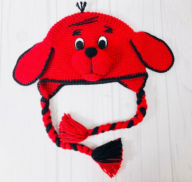 39 Dog Hat Crochet Patterns to Make for Photos, Gifts, and Festive Dress-Up 10 Red Dog Hat Crochet Pattern: Sizes 1-5 Years