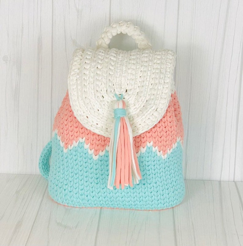 Backpack crochet pattern PDF. English USA image 2