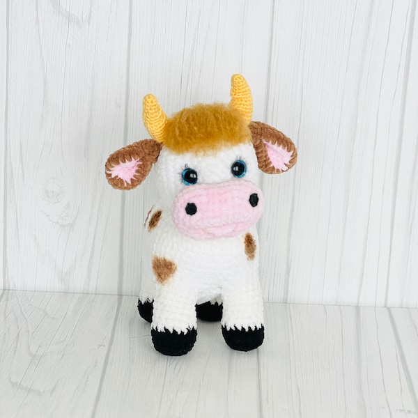 Cow Crochet Pattern, Bull crochet pattern, Calf Crochet pattern, cow amigurumi pattern