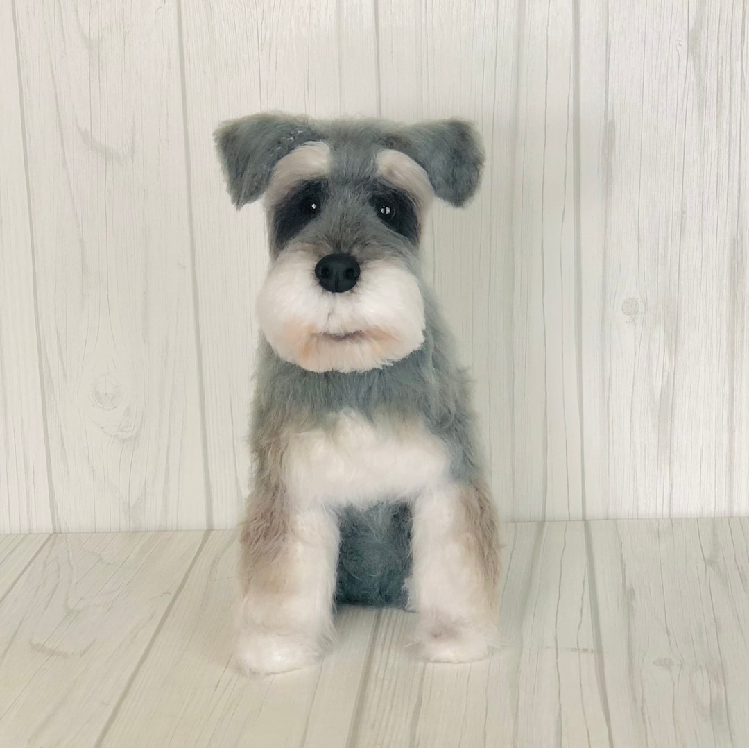 ミニシュナウザーのかぎ針編みパターン: あみぐるみ子犬 (PDF パターン