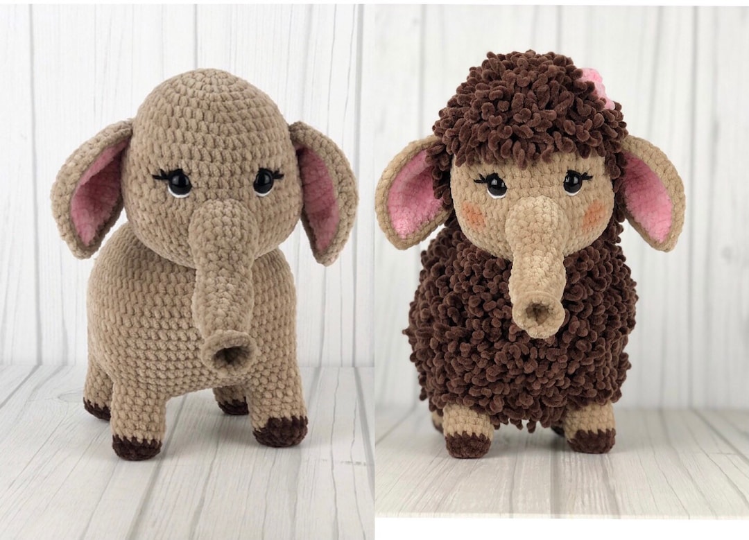 Mammoth Crochet Pattern, Crochet Mammut, Crochet Mammut Toy, Elephant Crochet Pattern, Elephant Crochet, Crochet Pattern, Amigurumi Pattern