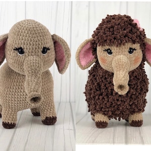 Crochet Mammoth & Elephant Pattern: Amigurumi Toy (PDF Pattern)