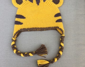 Tiger hat, crochet Tiger hat, crochet hat for girl, crochet hat for boy, Beanie for boy, Beanie for girl, crochet hat, listing #13382