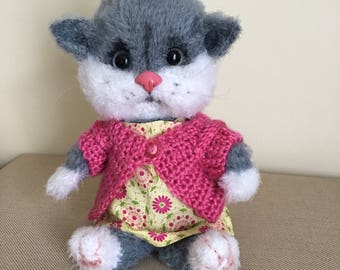 Amigurumi Cat Crochet Pattern: Kitten with Dress & Jacket (PDF Pattern)