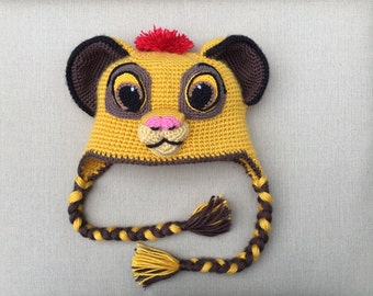 かぎ針編みのライオン帽子：手作りの動物コスチューム - Etsy 日本