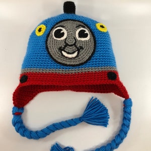 Train hat crochet pattern PDF, English USA