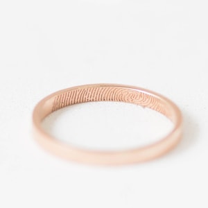 Fingerprint Ring Skinny Fingerprint Ring Personalized Fingerprint Jewelry Stacking Fingerprint Ring Promise Ring image 4