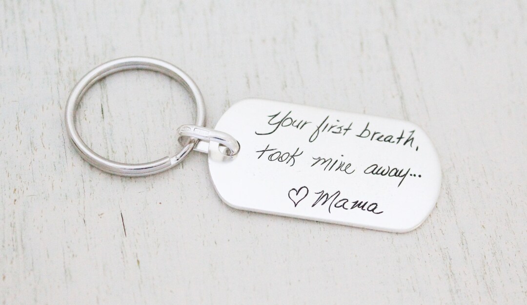 Memorial Signature Keychain - Handwriting Jewelry - Handwriting ...